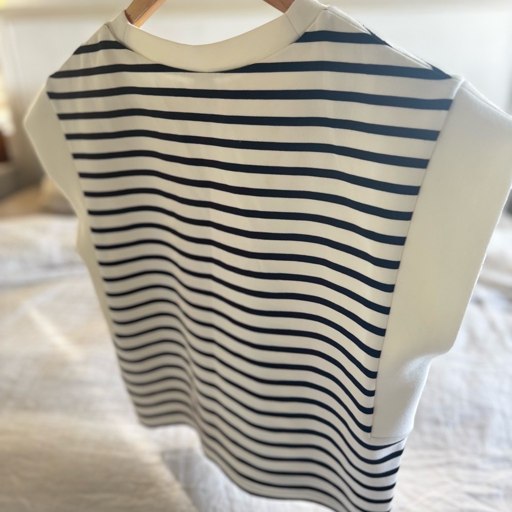 SPANX Monochrome Striped Shirt